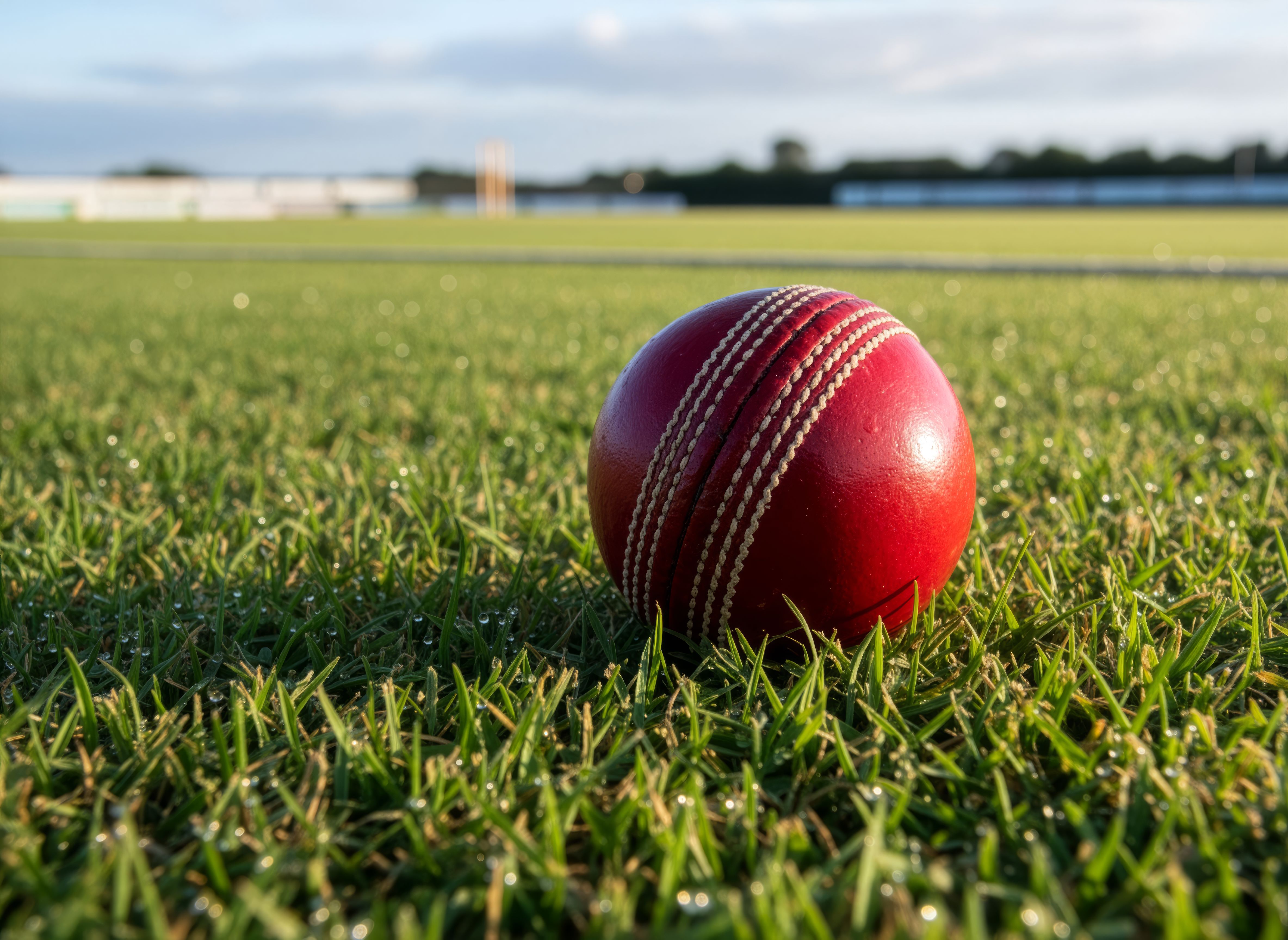 Cricket players on the field